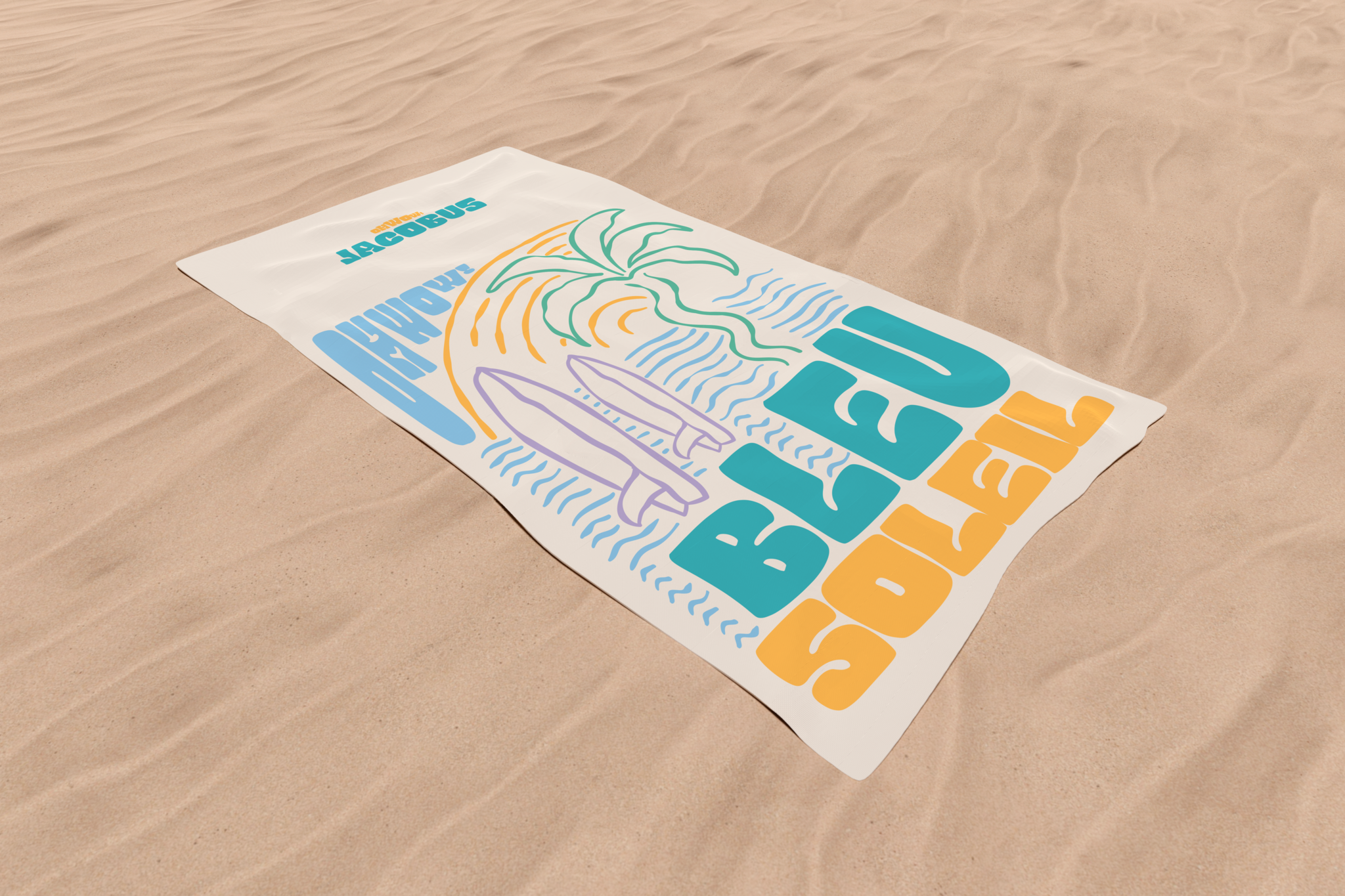 Serviette de Plage BLEU SOLEIL