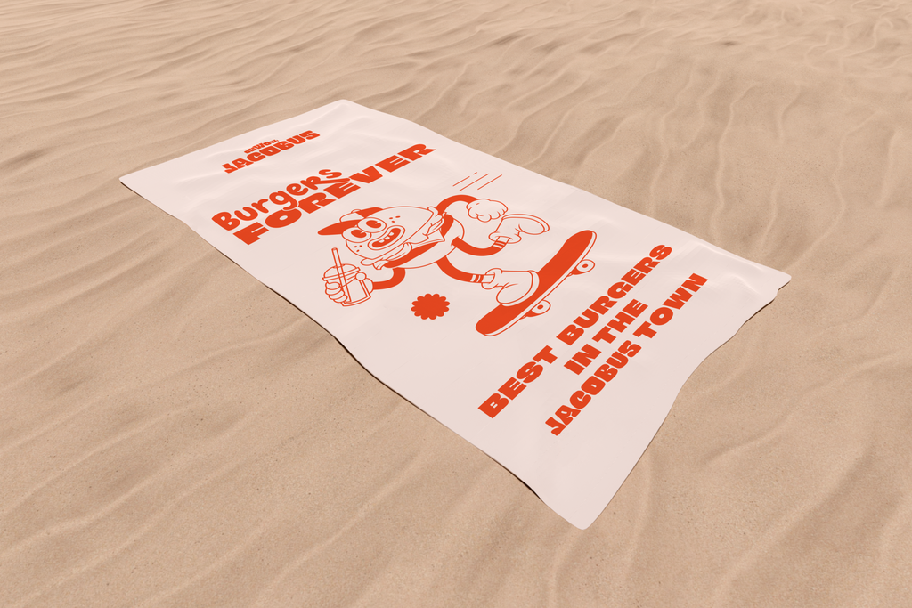 Serviette de Plage BURGERS FOREVER