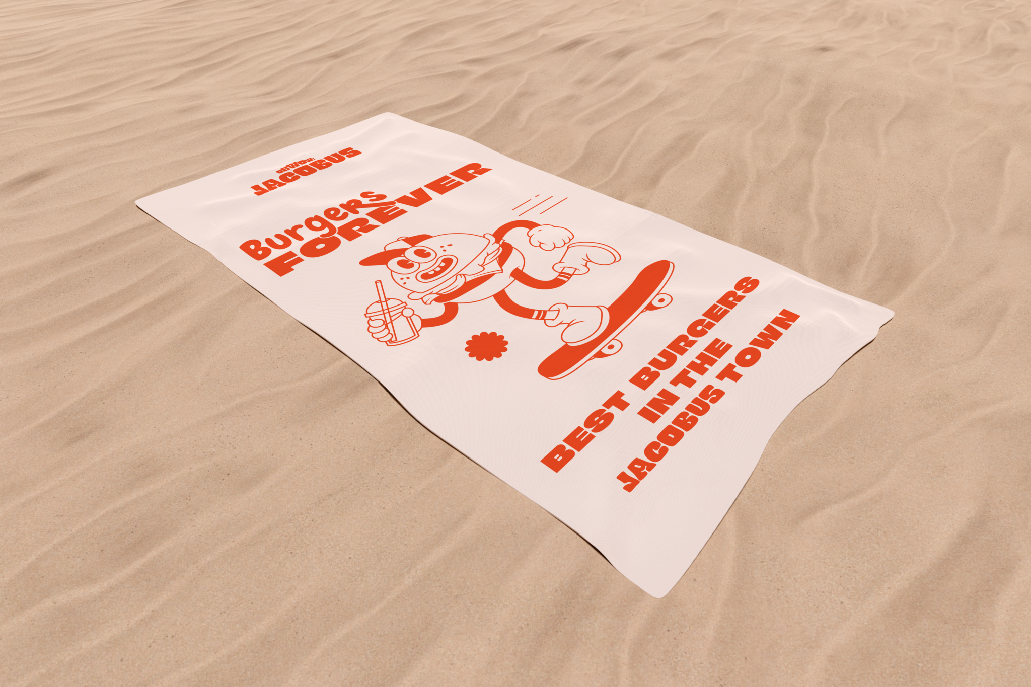 Serviette de Plage BURGERS FOREVER