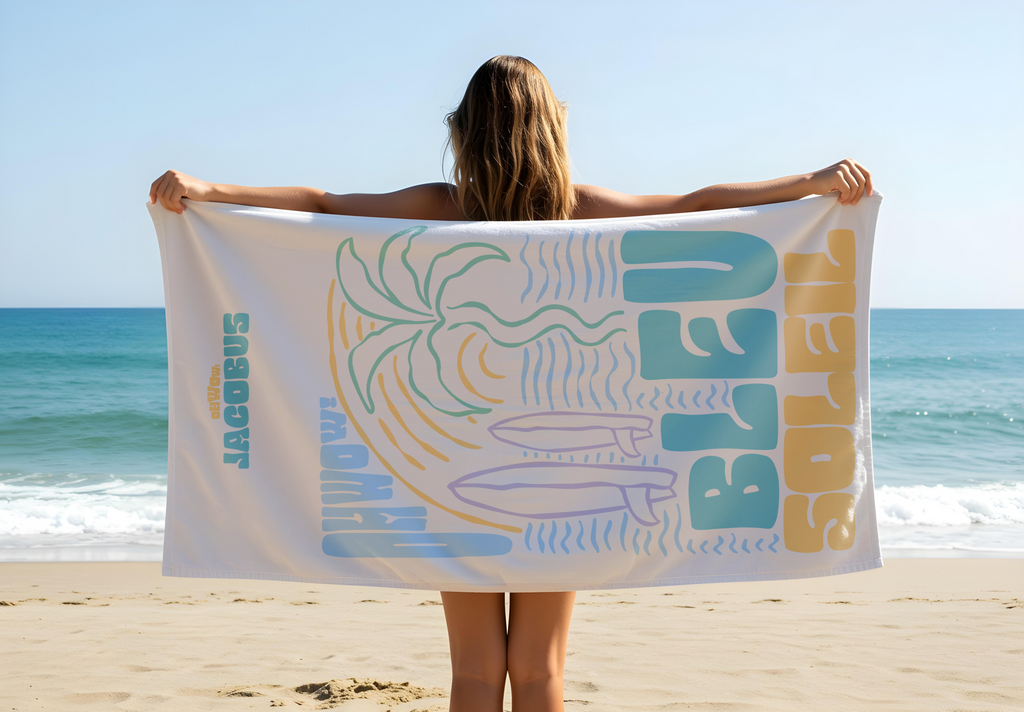Serviette de Plage BLEU SOLEIL