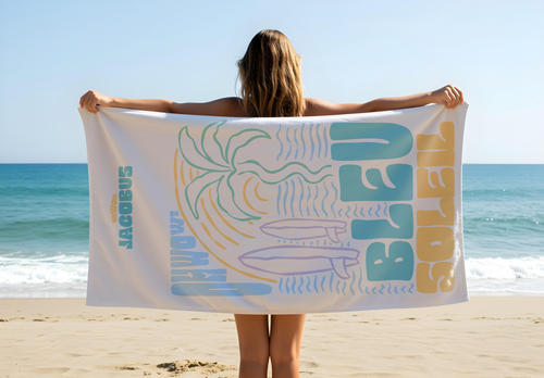 Serviette de Plage BLEU SOLEIL