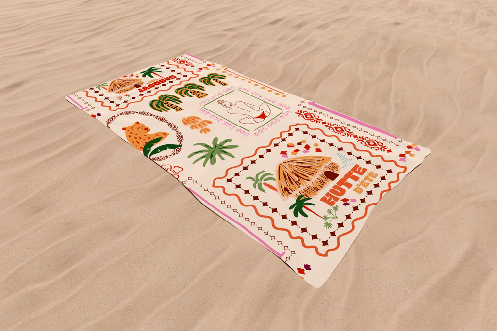 Serviette de Plage HUTTE D'ÉTÉ