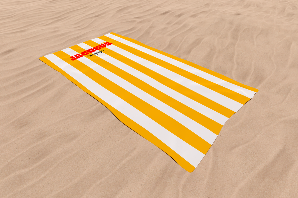 Serviette de Plage JAUNE CHAMPAGNE