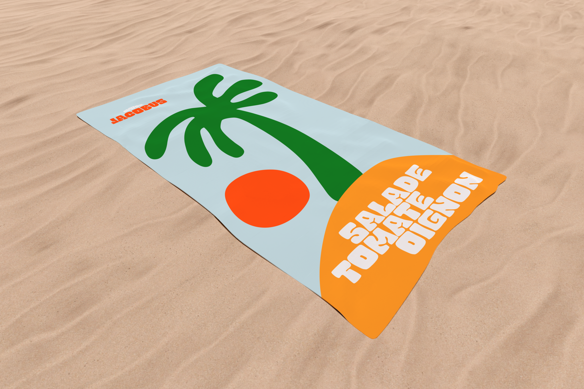 Serviette de Plage SALADE TOMATE OIGNON