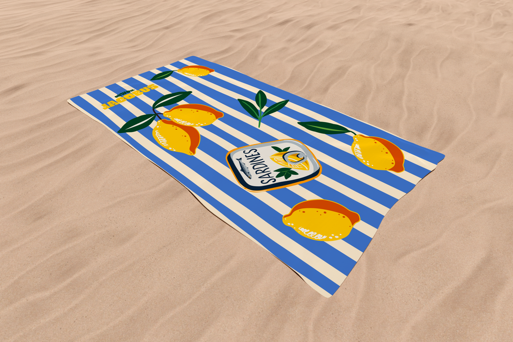 Serviette de Plage SARDINES CITRONNÉES