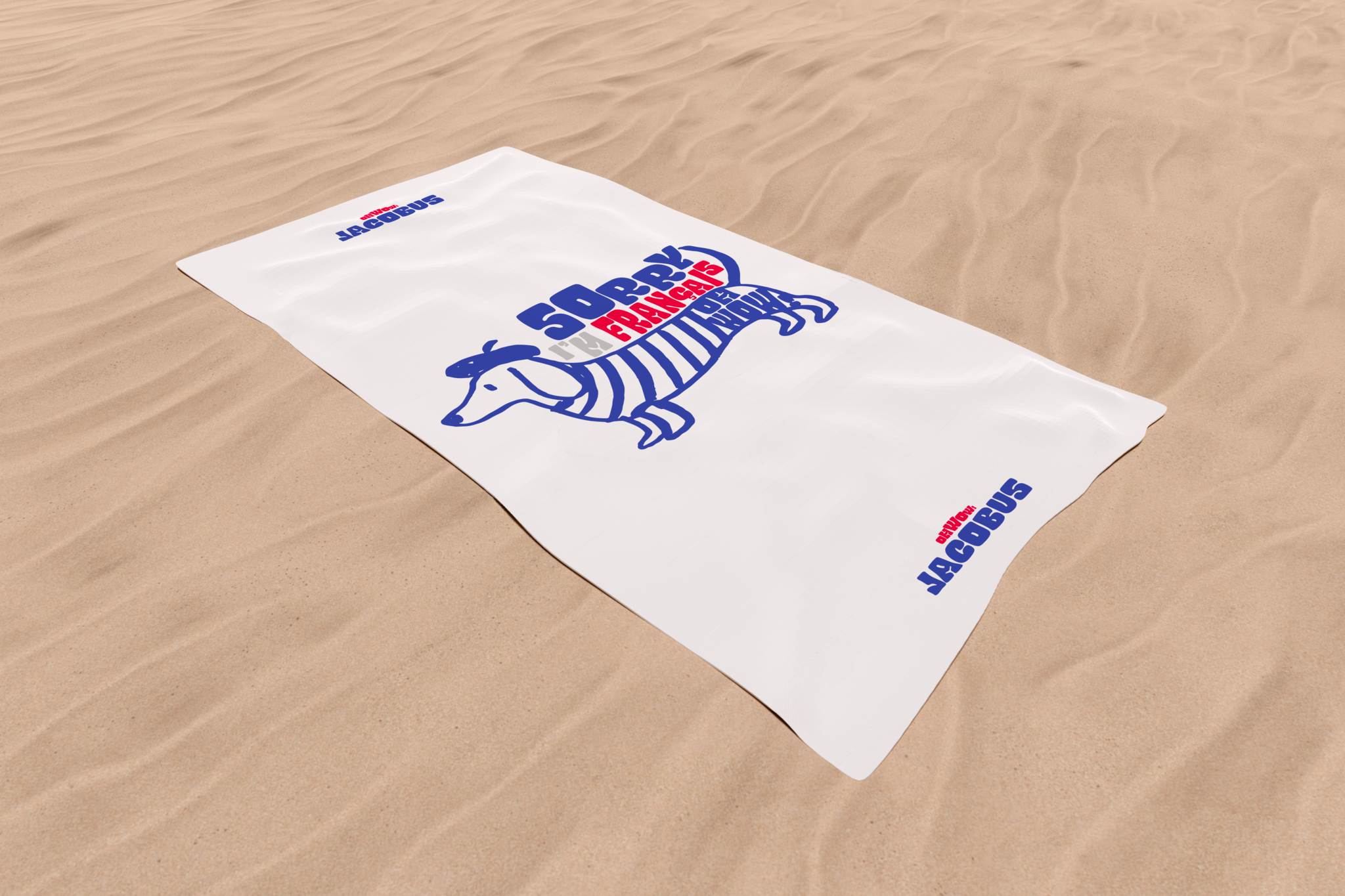 Serviette de Plage FRENCH TECKEL