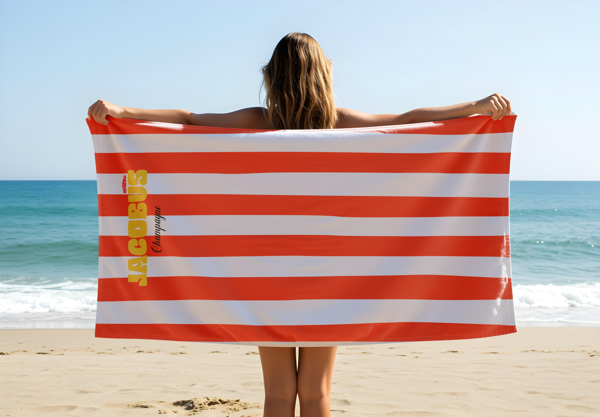 Serviette de Plage ROUGE CHAMPAGNE