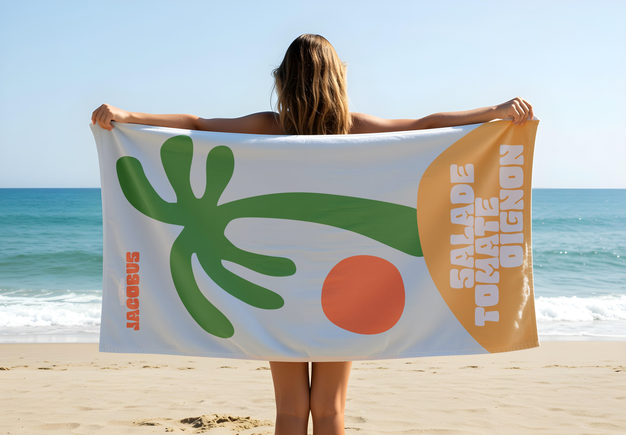 Serviette de Plage SALADE TOMATE OIGNON