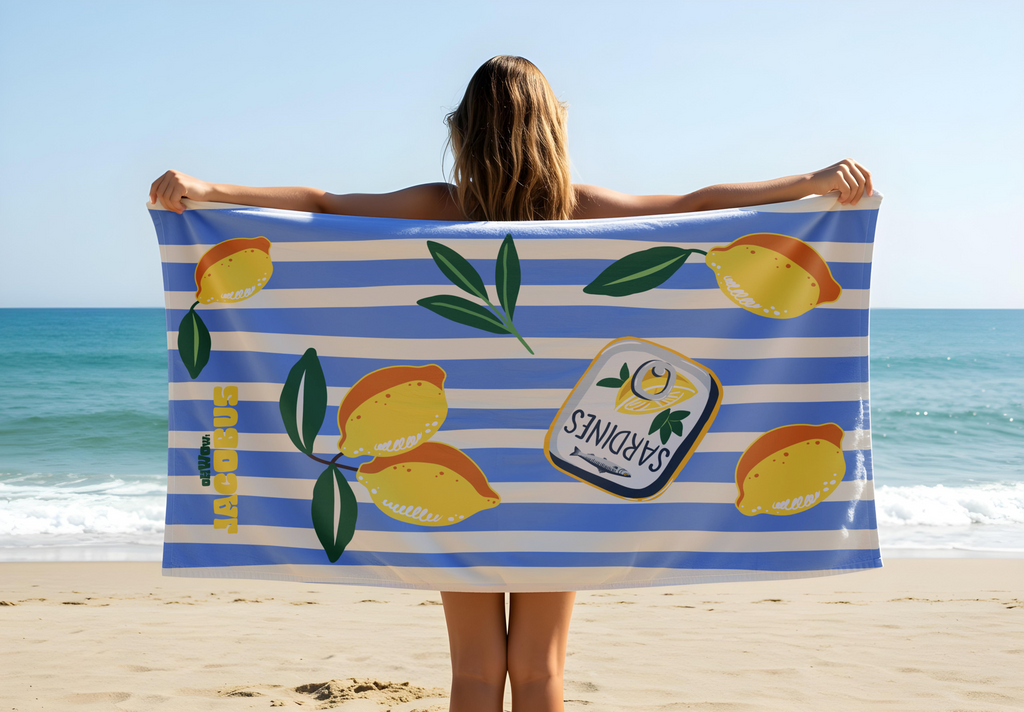 Serviette de Plage SARDINES CITRONNÉES