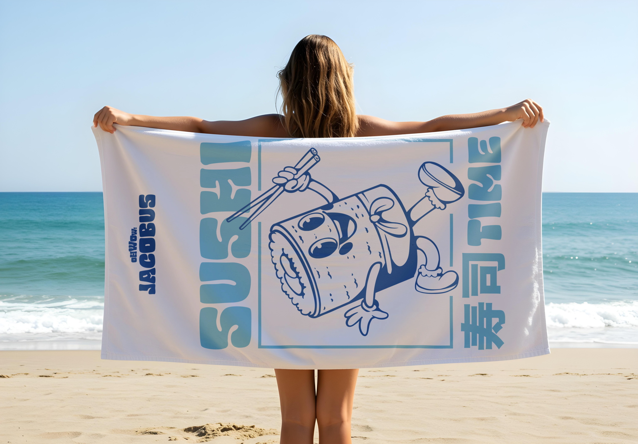 Serviette de Plage SUSHI TIME